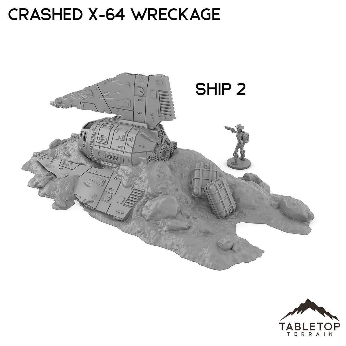 Crashed X-64 Tri-Wing Wreckage