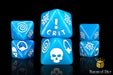 BaronOfDice 1 Set - x10 Count Generic Blue D8 Dice Set