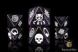 BaronOfDice 1 Set - x10 Count Panther, Purple, D8 Dice Set