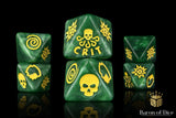 BaronOfDice 1 Set - x10 Count World Domination, Green, D8 Dice Set