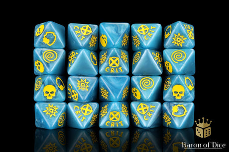 BaronOfDice 2 Sets - x20 Count Heroic Mutants D8 Dice Set