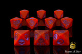 BaronOfDice 2 Sets - x20 Count Menacing Mutants, Red Matte, D8 Dice Set