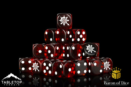 BaronOfDice Cogs of Chaos, Blood Red, 16mm Dice