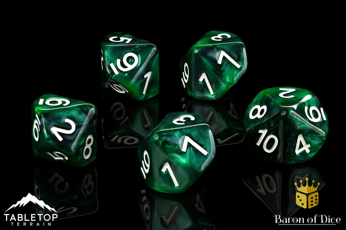 BaronOfDice Counter - Green and Black D10