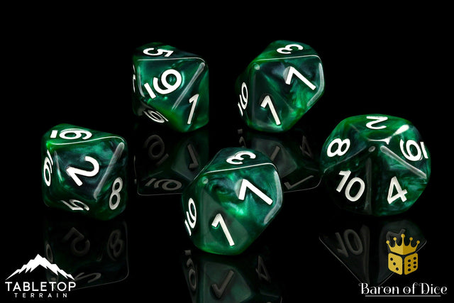 BaronOfDice Counter - Green and Black D10