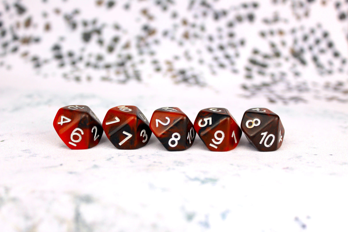 BaronOfDice Counter - Red and Black D10