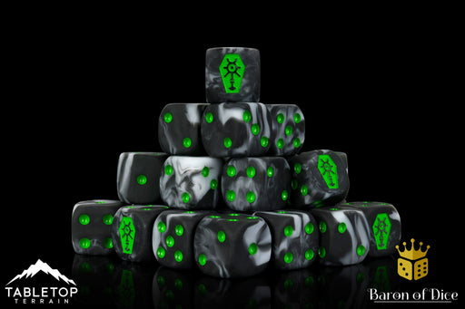 BaronOfDice Day of The Dead, Green Coffin, Dice