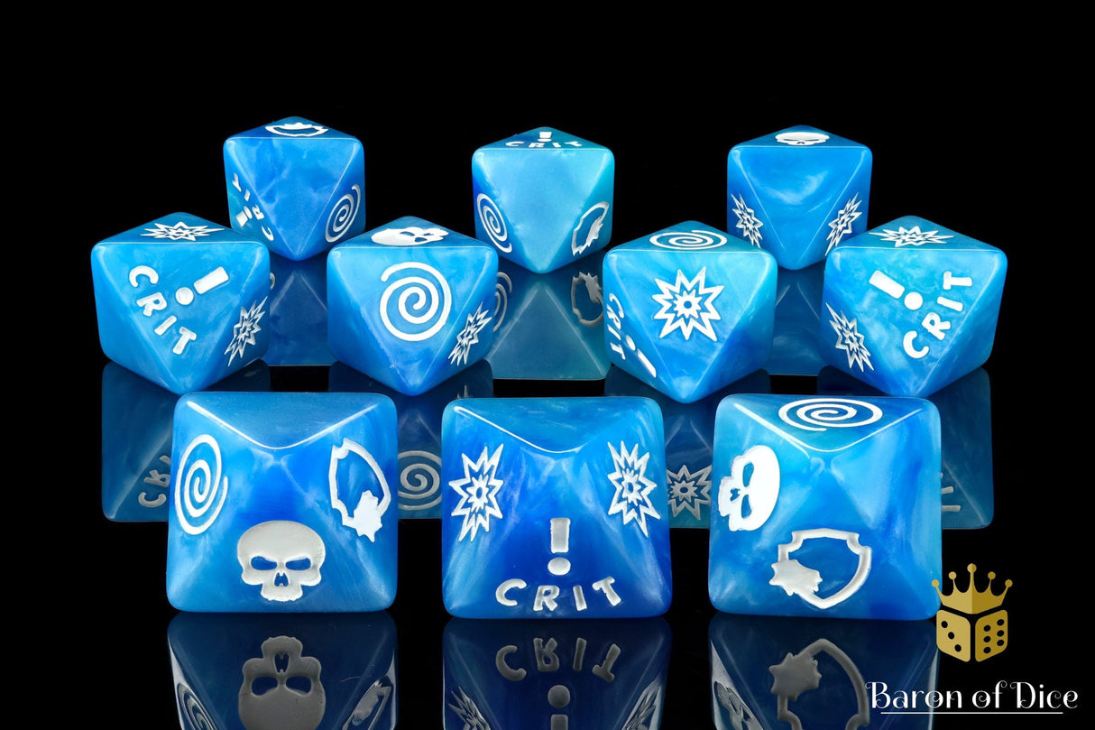 BaronOfDice Dice 2 Sets - x20 Count Generic Blue D8 Dice Set