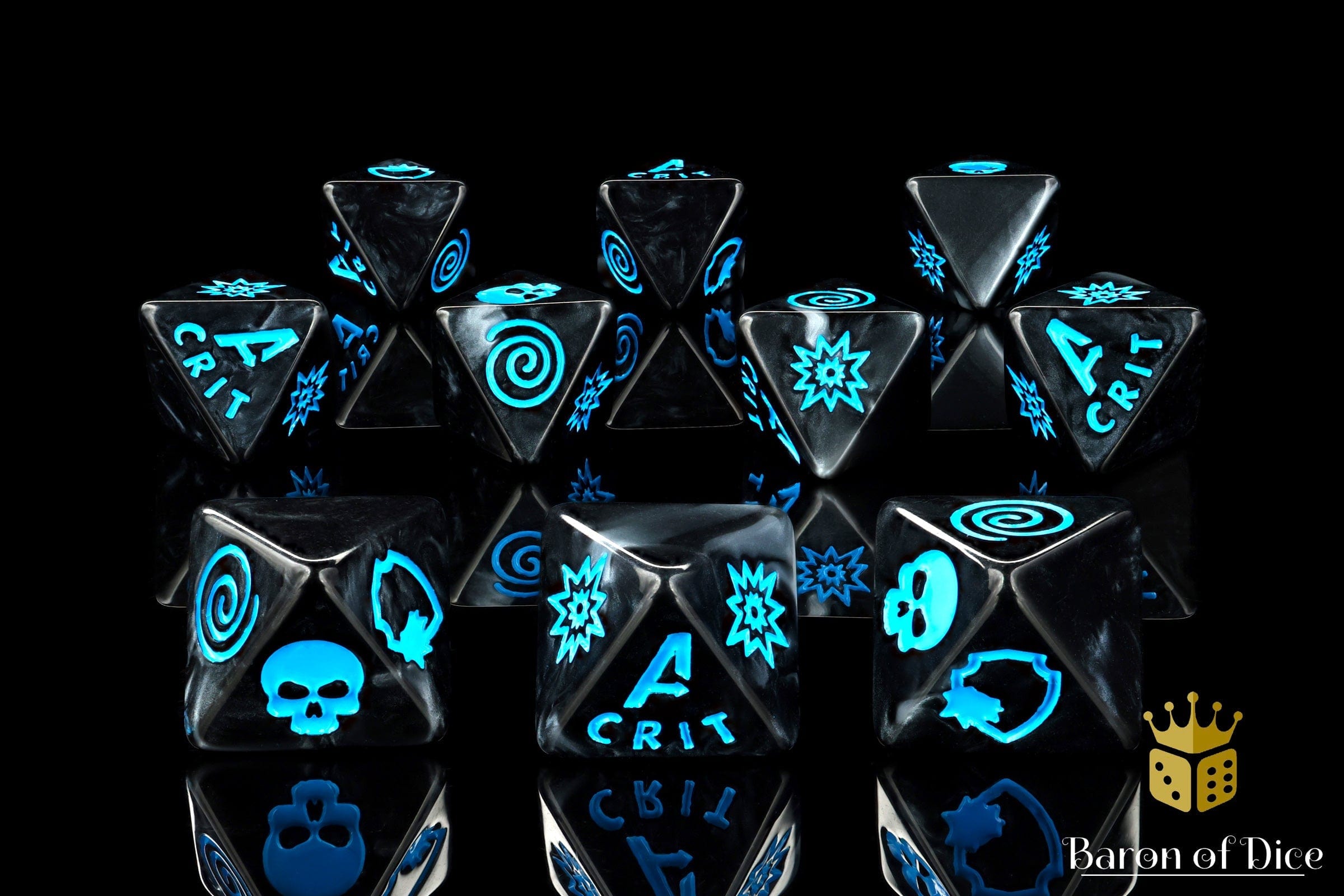 Set of 8 Dice 'spirit Of' Thunderbird - Kitsune , Dungeons