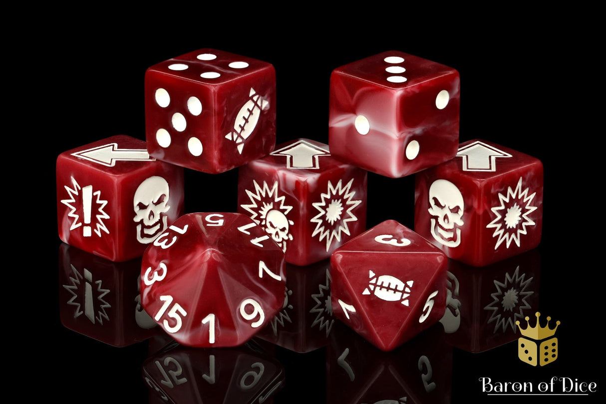 BaronOfDice Dice Bloody, Football Dice Sets