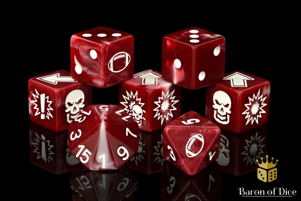 BaronOfDice Dice Bloody, Football Dice Sets