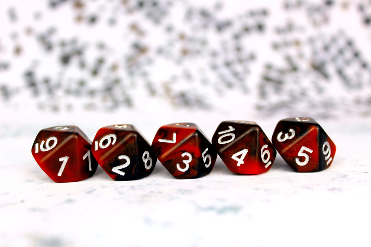 BaronOfDice Dice Counter - Red and Black D10