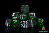 BaronOfDice Dice Day of The Dead, Green Coffin, Dice