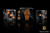 BaronOfDice Dice Day of the Dead, Orange Coffin Dice