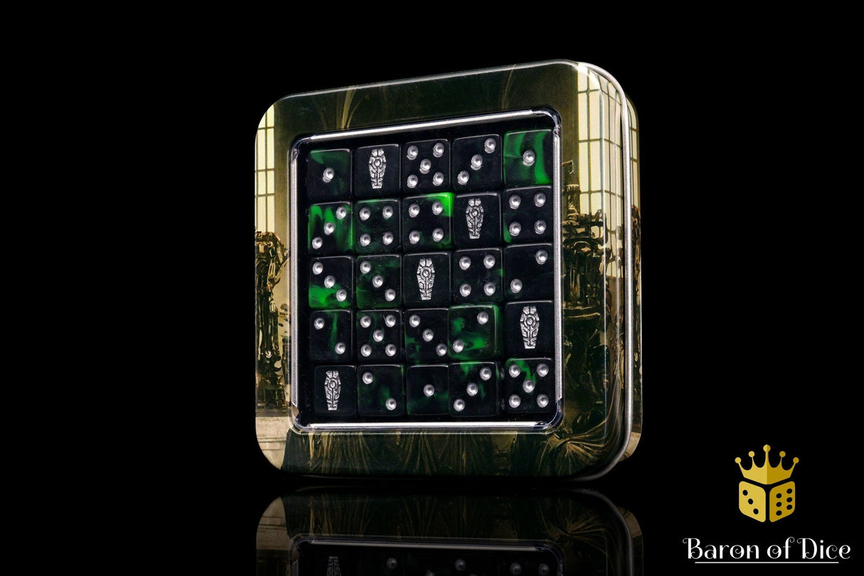 BaronOfDice Dice Day of the Dead, Silver Coffin, Dice