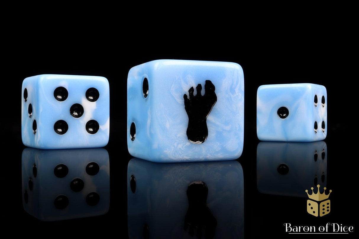 BaronOfDice Dice Giant Footprint, Blue Frost, Dice