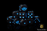 BaronOfDice Dice Mercenary Knights, Black, 16mm Dice