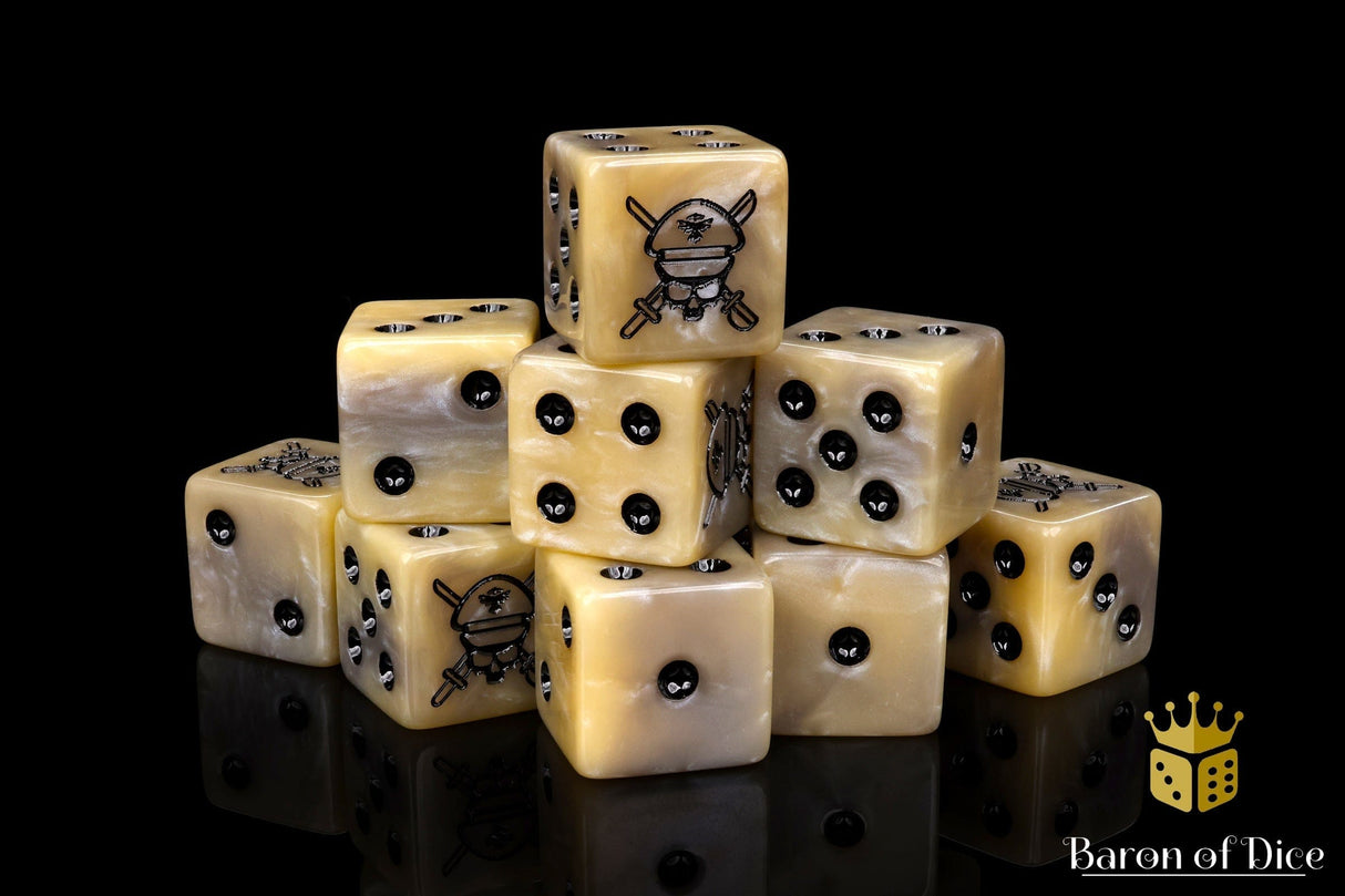 BaronOfDice Dice Military Sergeant, Desert, 16mm Dice