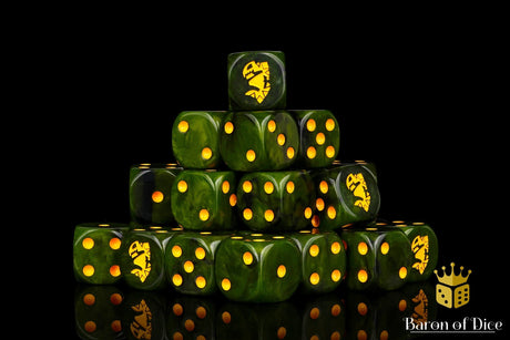 BaronOfDice Dice Poisoned Orcs, 16mm Dice