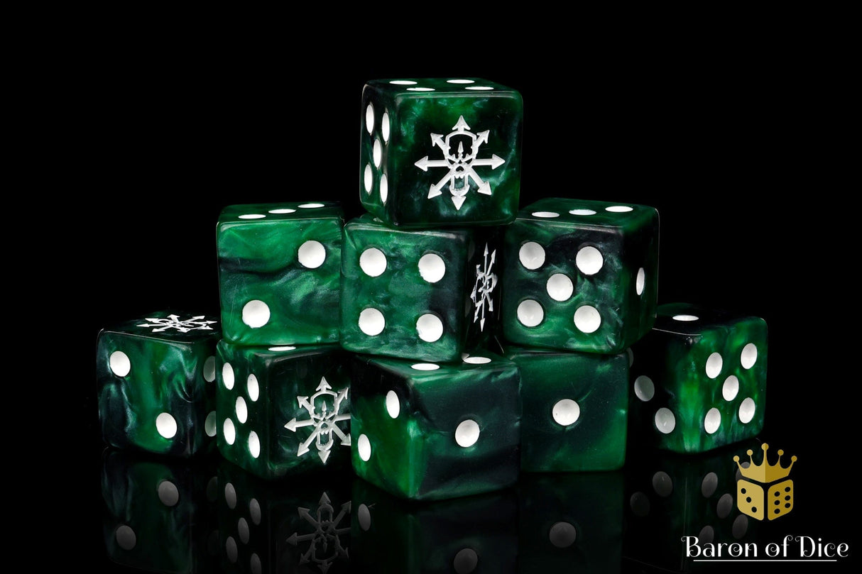 BaronOfDice Dice Tainted Knight, Green, Dice