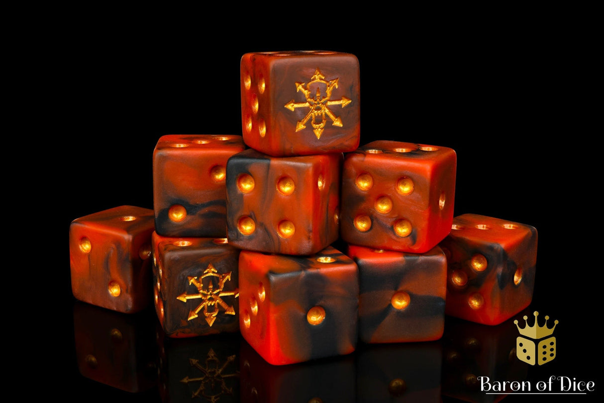 BaronOfDice Dice Tainted Knight, Red, Dice