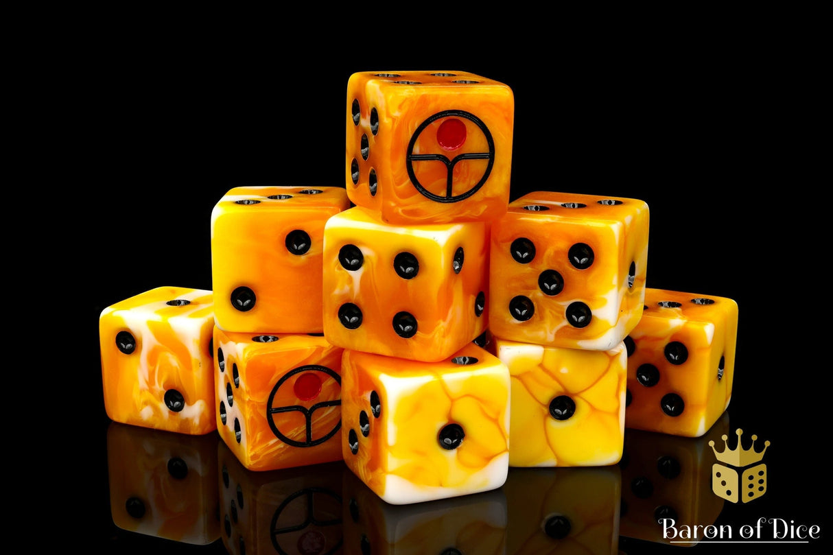 BaronOfDice Dice Universal Peace, Ochre, 16mm Dice