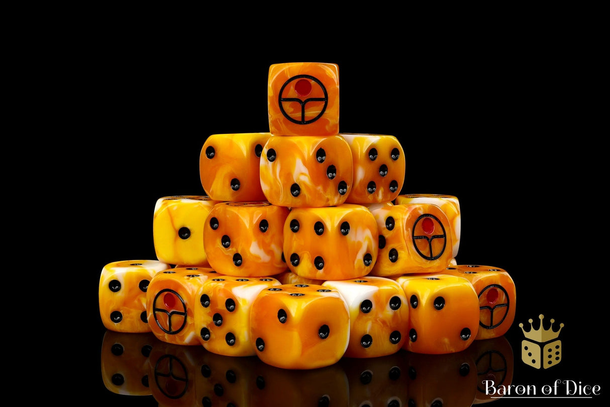 BaronOfDice Dice Universal Peace, Ochre, 16mm Dice