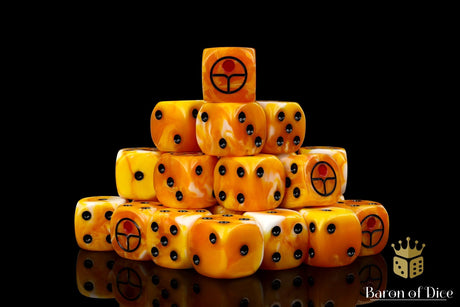 BaronOfDice Dice Universal Peace, Ochre, 16mm Dice