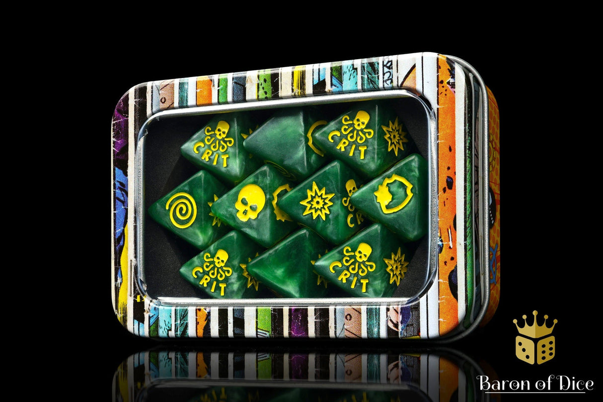 BaronOfDice Dice World Domination, Green, D8 Dice Set