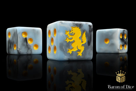 BaronOfDice Dice x10 Dice / Square Corner Rampant Direwolf, Dice