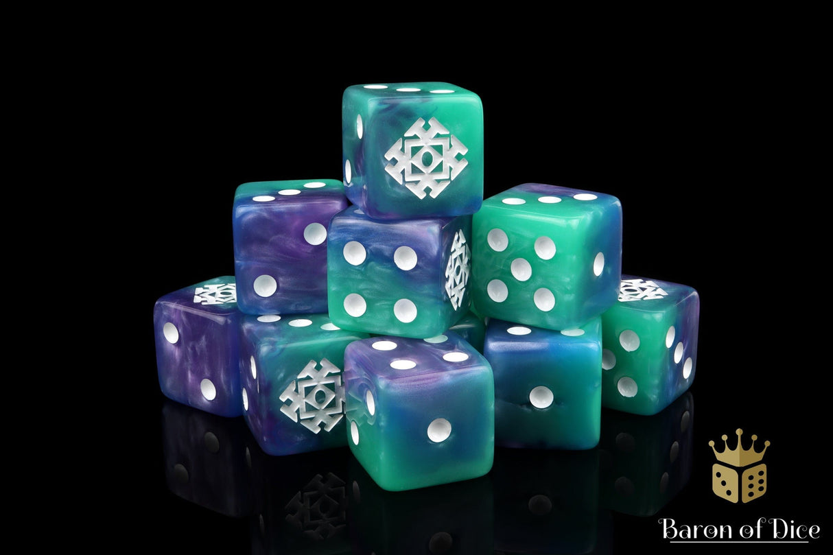 BaronOfDice Dice x25 Count Mountain Treasure, Square 16mm Dice