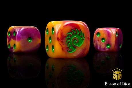 BaronOfDice Dice x25 Dice / Round Corner Alien 16mm Dice 4