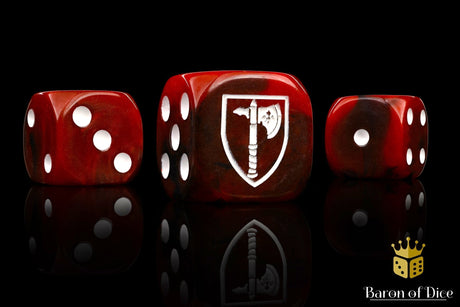 BaronOfDice Dice x25 Dice / Round Corner Axe of Chivalry, 16mm Dice