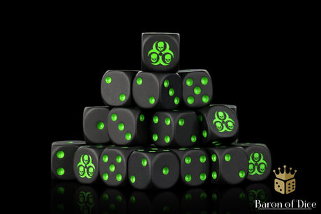 BaronOfDice Dice x25 Dice / Round Corner Black Plague, Dice