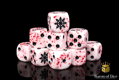 BaronOfDice Dice x25 Dice / Round Corner Blood Sacrifice, 16mm Dice