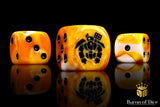 BaronOfDice Dice x25 Dice / Round Corner Crisis Robot, Ochre, 16mm Dice