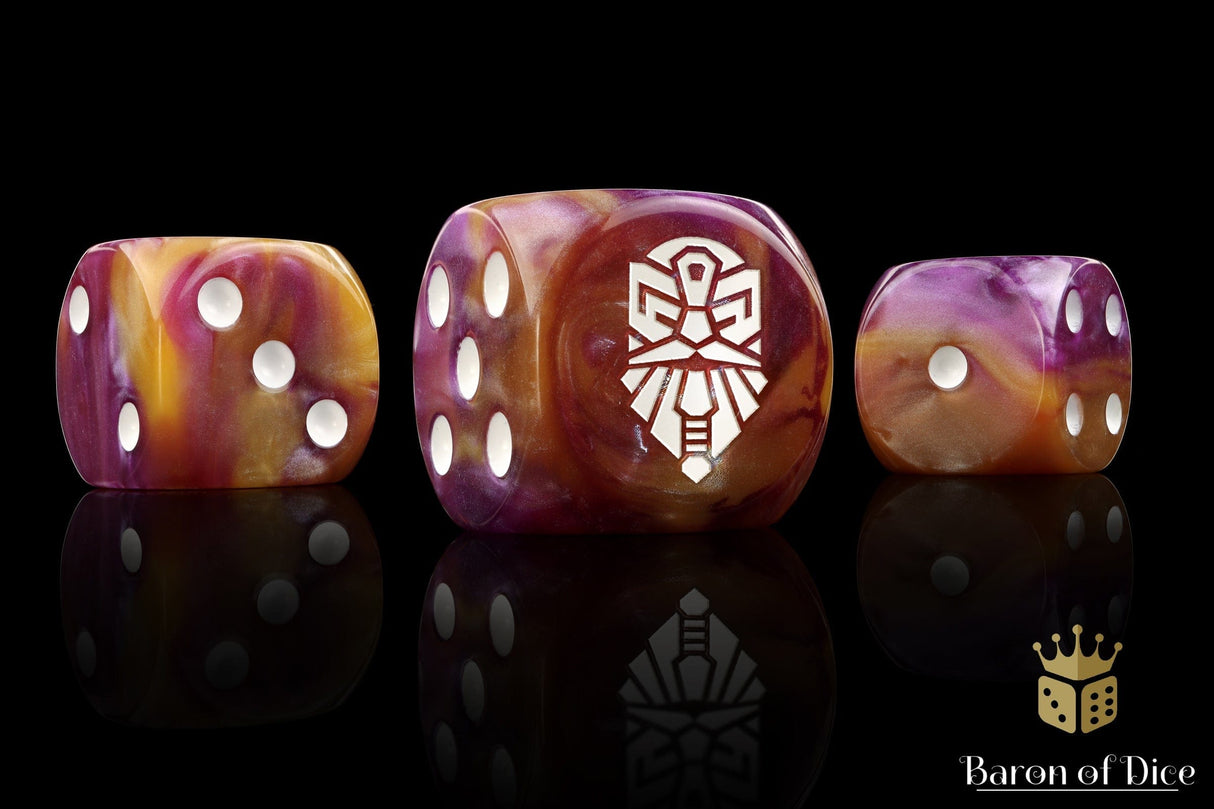 BaronOfDice Dice x25 Dice / Round Corner Dwarven Gold 16mm Dice