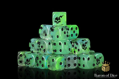 BaronOfDice Dice x25 Dice / Round Corner Ethereal Ghost, Dice