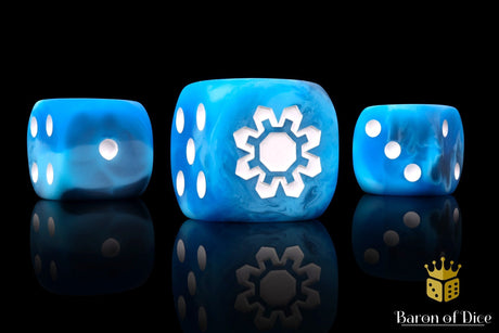 BaronOfDice Dice x25 Dice / Round Corner Frozen Cog, 16mm Dice