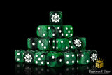 BaronOfDice Dice x25 Dice / Round Corner Green Cog, 16mm Dice