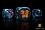 BaronOfDice Dice x25 Dice / Round Corner Mayan Lizard, Dice