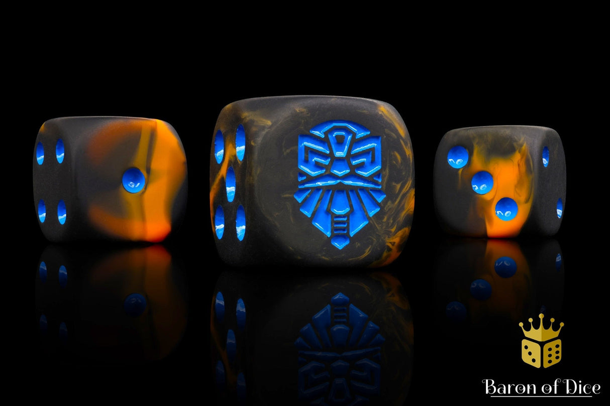 BaronOfDice Dice x25 Dice / Round Corner Molten Lava, 16mm Dice