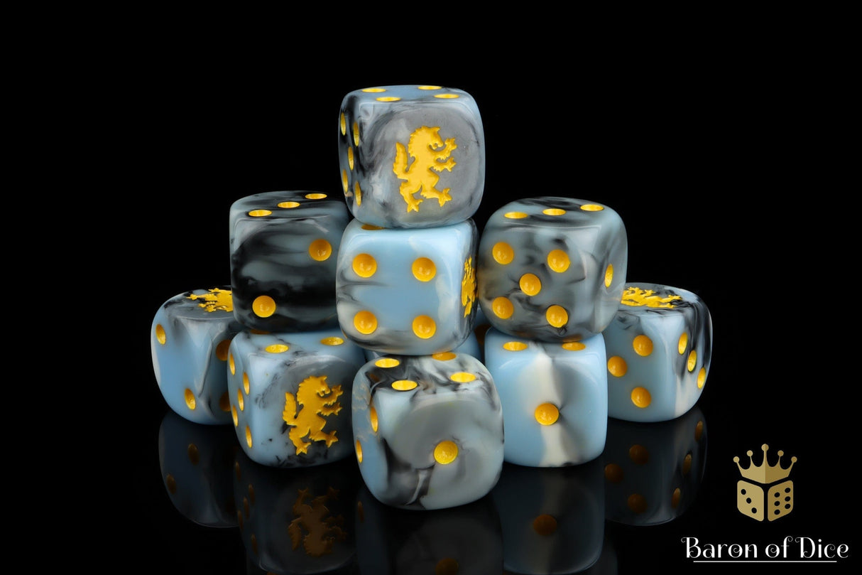 BaronOfDice Dice x25 Dice / Round Corner Rampant Direwolf, Dice