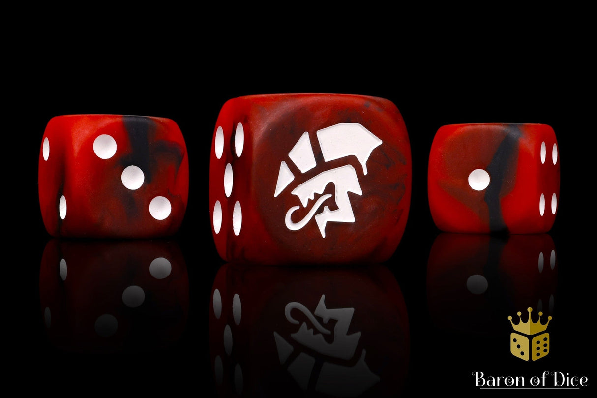 BaronOfDice Dice x25 Dice / Round Corner Savage Aliens, 16mm Dice