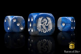 BaronOfDice Dice x25 Dice / Round Corner Storm Dragon 16mm Dice