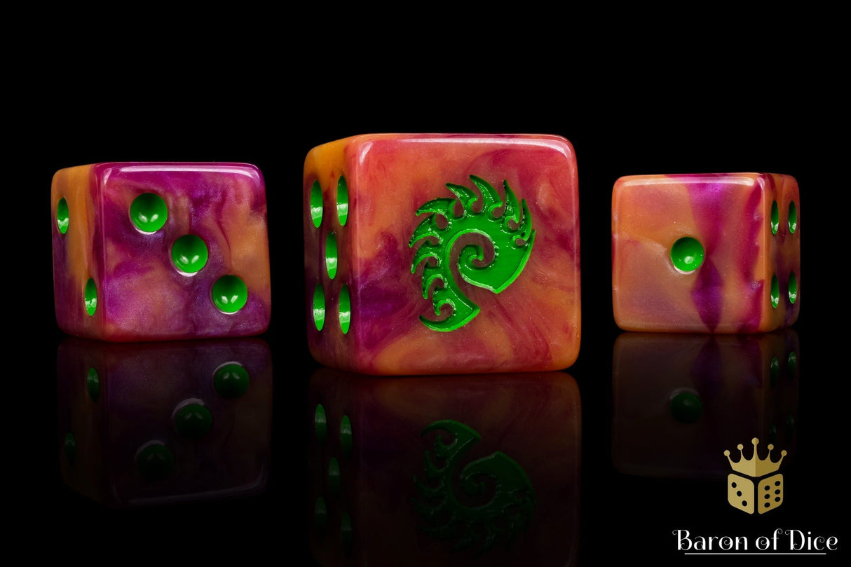 BaronOfDice Dice x25 Dice / Square Corner Alien 16mm Dice 4