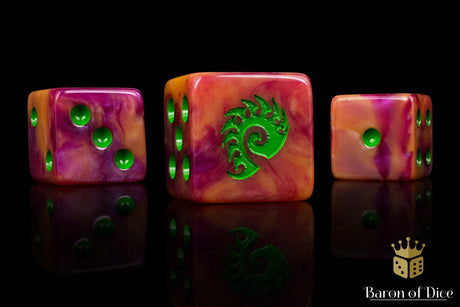BaronOfDice Dice x25 Dice / Square Corner Alien 16mm Dice 4