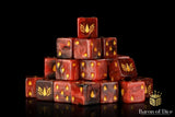 BaronOfDice Dice x25 Dice / Square Corner Blood Soaked Angels, Dice