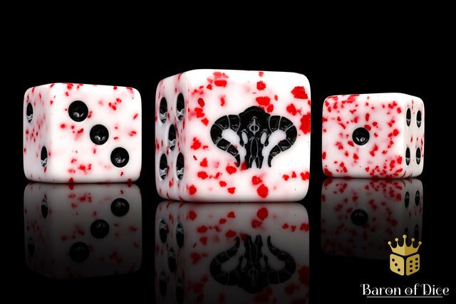 BaronOfDice Dice x25 Dice / Square Corner Bloody Beasts, 16mm Dice