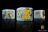 BaronOfDice Dice x25 Dice / Square Corner Clan McFlaggon, Ice Blue, Dice